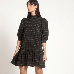 Fresha Toulin Dress in Metallic Black SZ 6